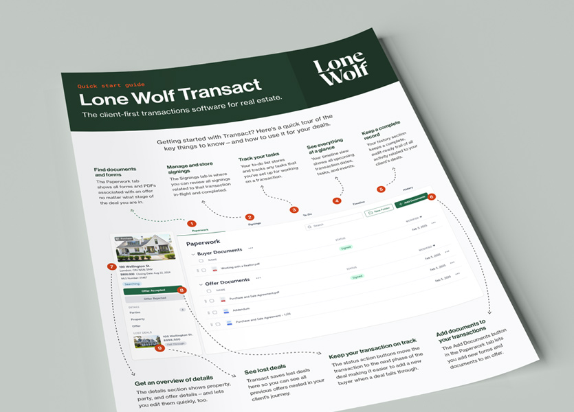 Lone Wolf Transact quick start guide